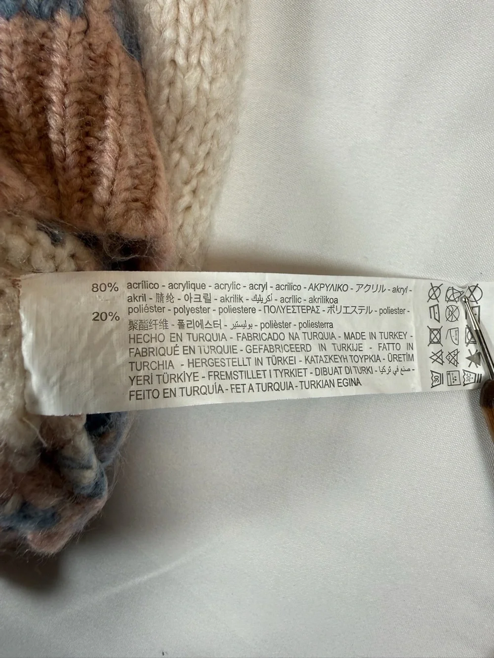 ZARA Baby Girls Fair Isle Knit Sweater Size 6-9 Months Cozy Nordic Cottagecore